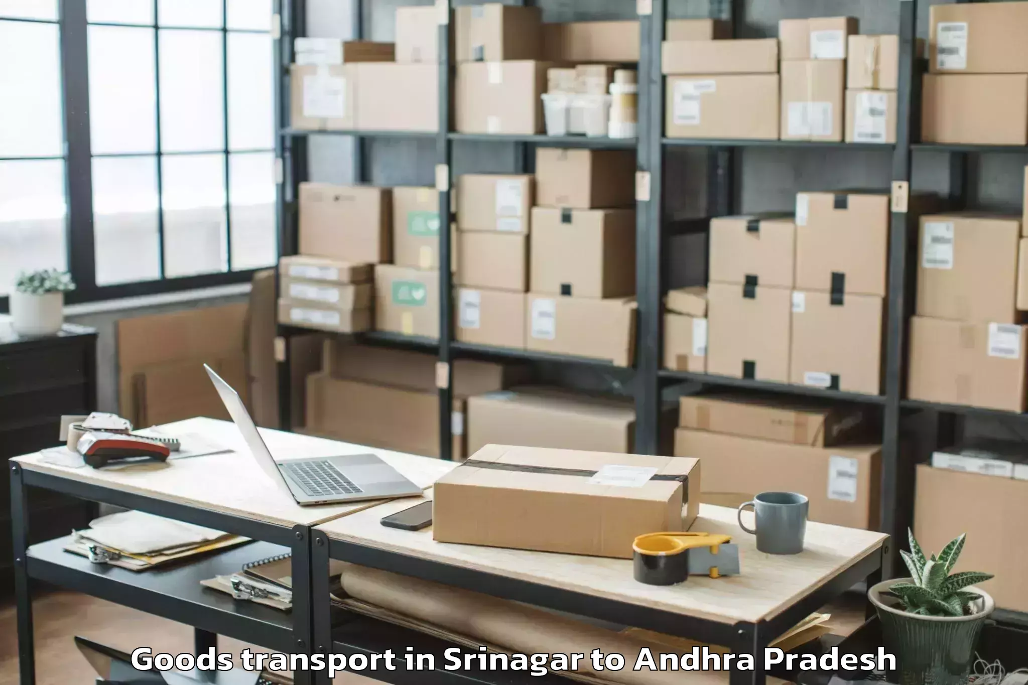 Reliable Srinagar to Gangavaram Port Goods Transport